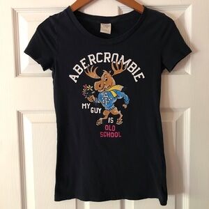Abercrombie & Fitch women’s tee shirt navy blue S